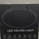 24 inch Dimmable LED Ceiling Light Fixture, Ultra Thin Flush Mount, 50W 5000LM, 3000K/4000K/6500K Selectable, Black, Perfect for Bedroom, Kitchen, Dining Room, Living Room, Home Office, Hallway