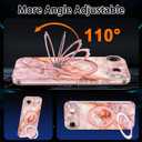 for iPhone Air Case/iPhone 17 Air Case,[Compatible with MagSafe][Magnetic Invisible Ring Stand],Shockproof Protective Slim Women Girl Cover for Apple iPhone 17 Air6.5 inch,Pink Gold Marble