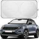 Car Windshield Sun Shade Reflector Sunshade Offers Good Protection for Car Interior to Keeps Your Vehicle Cool, Foldable Sun Shield with Storage Pouch (Medium 59"x29.5")