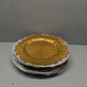 JEVERGN 24 Pack Gold Charger Plates, 13'' Reef Chargers for Dinner Plates, Gold Plate Chargers Set of 24, Round Plastic Charger for Wedding, Party Event, Dinner, Table Setting