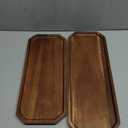 Renawe Set of 2 Wooden Serving Platters Food Tray Charcuterie Boards Large Acacia Wood Trays for Kitchen Counter Wood Charcuterie Platter Dish Candle Tray Fruit Cheese Serving Board