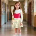 Girls Nova Zombies 4 Costume Dawn of The Vampires Movie Character Dress Outfits Clothes Wear Kids (11-12 Years, Red White)