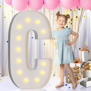 imprsv Light Up Letters, 4FT Marquee Letters for Birthday Wedding Engagement Party Decor, Large Marquee C for Party Decoration Arch Kit Decorations