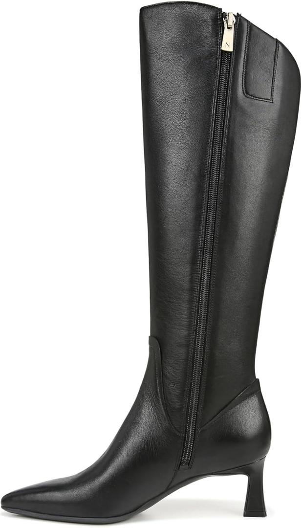 Naturalizer womens Deesha - Wide Calf Boot (7.5 Wide, Black Leather)