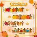 3 x BeYumi Fall Religious Border Trim - 80Pcs Fall Religious Cross Bulletin Board Border Autumn Leaves Pumpkin Football Scarecrow Decor Thanksgiving Christian School Classroom Office Chalkboard Decoration
