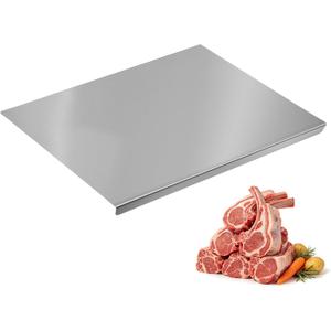 20" x 16" Countertop Cutting Board, Stainless Steel Chopping Board with Lip, 19.7"L x 15.8"W