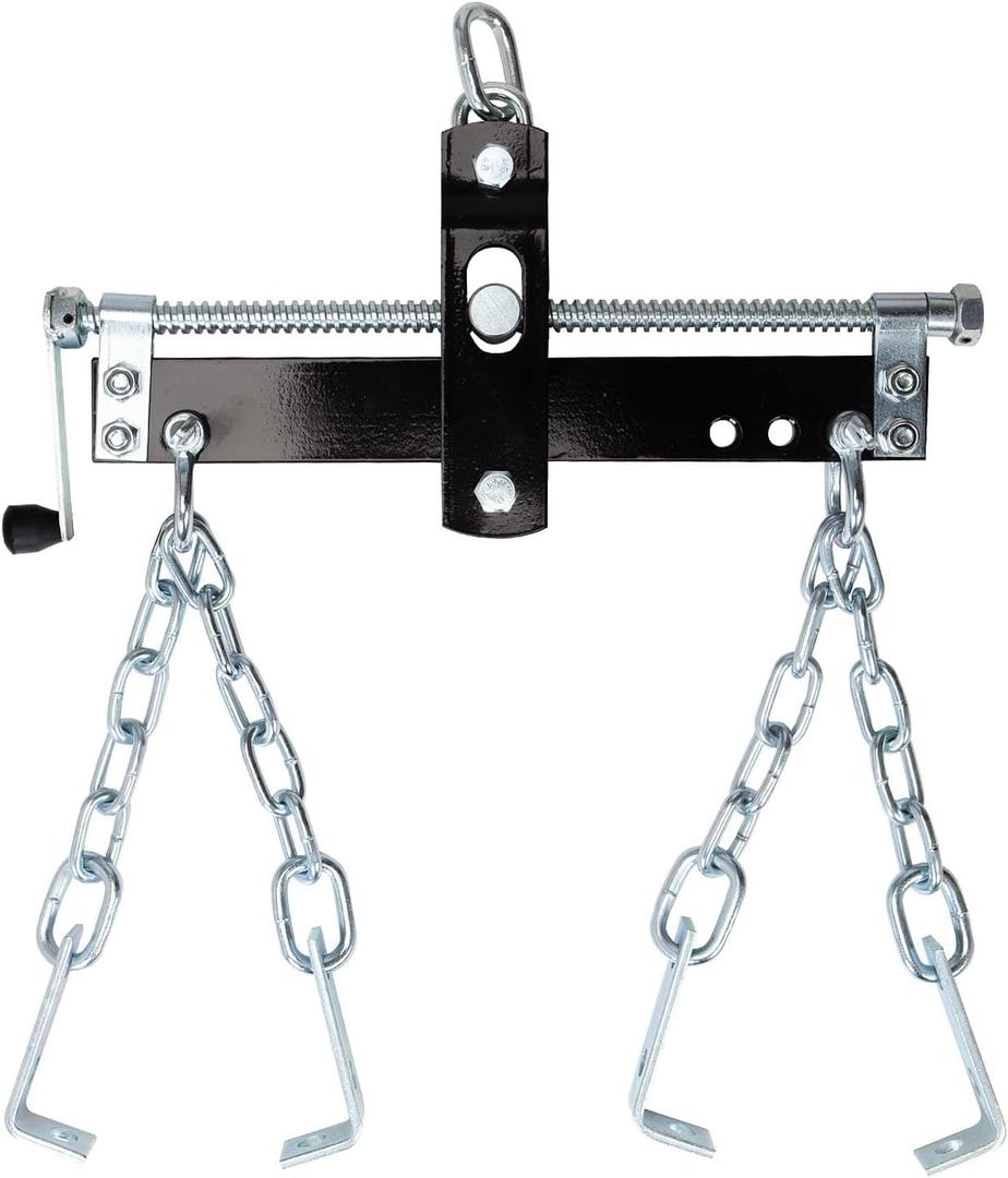 BIG RED 3/4 Ton (1,500 lb) Engine Load Leveler, Engine Hoist Shop Crane Accessory with Adjustable Handle, Steel 3 Position Engine Leveler, Black