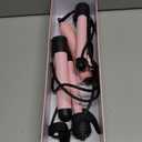 Rotating Curling Iron Set, Automatic Curling Wand for Long Hair Easy to Use Hair Curler Get Effortlessly-Chic Beach Waves 3 Sizes Ceramic Barrel 0.75" 1" 1.25" to 430F with Home Button, Dual Voltage (Pink)
