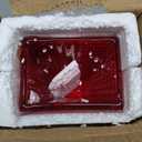 MCMCNCUIU Crystal Vase, Large Crystal Vases for Flowers, Red Large Flower Vase, Modern Glass Vases for Living Room, Bedroom, Kitchen, Dining Table, Mantle, Wedding, 9 Inches