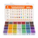 JOREST 360Pcs Car Fuse Assortment Kit, 160 Mini Blade Fuses Automotive + 90 Standard Auto Fuses + 50 Micro Fuse + 60 Micro2 for RV/Truck/Motorcycle(2A 3A 5A 7.5A 10A 15A 20A 25A 30A 35A 40A)