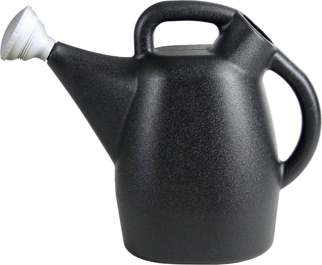 Chapin 47998 Watering Can, 2 Gallon, Indoor and Outdoor Plants, Lawn, Garden, Removable Nozzle, Drip-Free Sprinkler Head, Recycled Plastic, Black