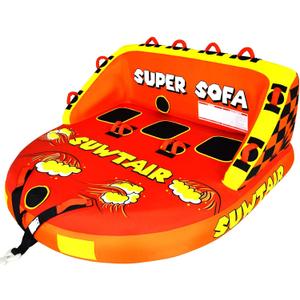 SUWTAIR Towable Tubes for Boating,Pull Tube, Super Sofa Tubes for Boats,Inflatable Boat Tube,Front&Back Tow Points w/Heavy-Duty Thick Nylon Cover for Water Sports