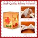 Christmas Lantern Resin Molds, 6Pcs Carved Silicone Molds with Santa Claus Elk Gift Snowflake Pattern, Cube Candles Storage Box Moldes para Resina, DIY Christmas Ornament Home Decor Crafts