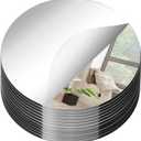 19 Pcs Mirror Centerpieces for Tables, Acrylic Round Small Mirror Trays Decoration Candle Plate Mirrors for Wedding Table Centerpiece Baby Shower Christmas Party Decor and Crafts (10inch/25cm)