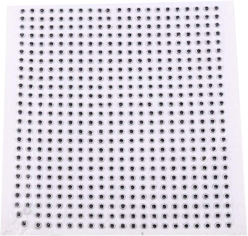 500pcs Fishing Lure 3D Eyes Waterproof Fishing Eyes Baits DIY Tackle Accessory 3/4/5mm (Silver)