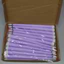 Macarrie 24 Packs Flameless Taper Candles Battery Operated Fake 11 Inch Long Candlelight LED Flameless Candlesticks Flickering Tapered for Spring Summer Wedding(Lavender Purple)