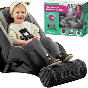 SWANOO Car Seat Foot Rest for Kids | Car Seat Accessories | Black