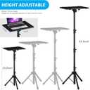 Projector Stand Tripod Adjustable, Laptop Height from 23.5 to 63.5 inches with Gooseneck Phone Holder, Floor for Office, Home, Stage, Studio, DJ Racks Holder Mount, 23.5inch-63.5inch