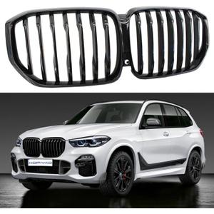 X5 G05 Grill,Front Kidney Grille Gloss Black Single Slat Grill/Grilles Compatible with 2019 2020 2021 2022 2023 X5 G05