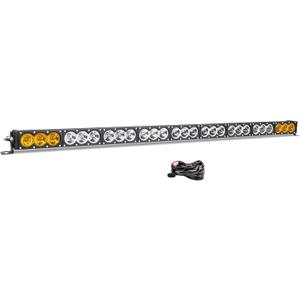 AUXTINGS 49 inch Single Row Dual Color LED Light Bar 270W Off Road Light Bar White Amber Combo LED Work Light Truck UTV 4x4 Cars SUVs ATVs Boats Fog Driving Light with Wiring Harness kit