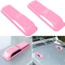 Engine Hood Hinge Cover Trim Exterior Accessories Decoration for 2018-2025 Jeep Wrangler JL JLU Sports Sahara Freedom Rubicon Unlimited Gladiator JT 2-Door & 4-Door (Pink 2PCS)
