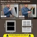 Fancat Return Air Filter Grille for 14x20 Ducts, Steel Air Vent Cover with Removable Door for 1" Filters | Fits Sidewall & Ceiling | Outer Size: 16 5/8" W x 22 5/8" H, 14''Wx20''H Ducts