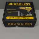 Cordless Leaf Blower for DeWALT 20V Battery,580000RPM Brushless Turbo Jet Blower with 3 Nozzles, Lightweight Handheld Blower for Patio, Lawn, Yard, Leaves, Dust, Garage & Snow Cleaning (No Battery) (Yellow)