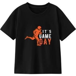 Toddler Football Shirt Boys Girls Game Day T-Shirt Kids Baseball Tee Cute Cotton Clothes Short Sleeve Tops 2T-8 Years