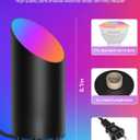 SUNVIE 2 Pack Smart Floor Can Light 5W RGBW Color Changing Uplighting Indoor Uplights 2700K-6500K Up Lights Indoor Floor Spotlight for Plant Corner Wall Artwork, APP Control Alexa & Google Home, Black