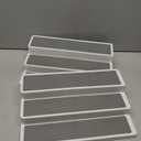 3 Tier Expandable Spice Rack Organizer, White/Grey Plastic Spice Rack, Adjustable Length 14.6In-25.8In, 2 Pack Non-Skid Tiered Spice Shelf Organizer for Kitchen Cabinet, Cupboard, Pantry