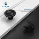 20 Pack Cabinet Knobs Black Round Mushroom Hardware Cabinet Knob for Dresser Drawer Diameter 1-1/2 Inch