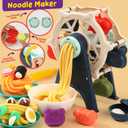 4 in 1 Playdough Sets for Kids Ages 4-8, 24 Colors Dough Accessories with Ice Cream/ Noodles/ Cake Makers, Kitchen Pretend Play Tools Kit, Birthday Gifts Toys for Toddlers Boys Girls 3 4 5 6 7 8