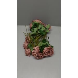 Hotop 20 Pcs Artificial Rose Flowers with Long Stem,Real Touch Silk Realistic Plastic Bouquet Roses Bulk for Home Decor Bridal Wedding Party Table Centerpieces Decorations(Dusty)