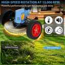 Cordless Weed Wacker & Weed Eater, 21V 3-in-1 String Trimmer & Brush Cutter, 2×4.0Ah Batteries, Lightweight Electric Lawn Edger with 3 Blades & Removable Wheels for Yard & Garden
