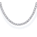 PAVOI 14K Gold Plated 3mm Simulated Diamond Tennis Necklace for Women | Tennis Chain | Chunky Long Gold Necklace for Women|