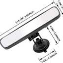Rear View Mirror,LECAMEBOR Universal Thickened Anti-glare HD Car Interior Rear View Mirror-(With Adjustable Suction Cup)