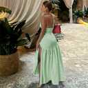 Womens Summer 2 Piece Maxi Skirt Sets Sexy Halter V Neck Backless Thong Bodysuits Wrap Beach Cover Ups Vacation Outfits (XL)