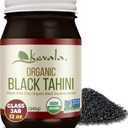 Kevala Organic Black Tahini - 12 oz, 340g, Gluten Free Black Sesame Paste | Peanut Free Kitchen Pantry Staple, Great to Mix with a Miso Paste or Spread on a Bagel, Pasta Sauce, Sandwich Spread (EXP 06/01/27)