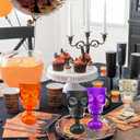 12 Pcs Halloween Skull Goblet 12 oz Plastic Gothic Wine Cups Halloween Mugs Party Table Decorations Skeleton Party Supplies for Wine, Juice, Bar