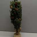 Vickerman 24" Caramel Pine Artificial Christmas Tree Unlit- Featuring 480 PVC Tips - Pine Cone Accented - Seasonal Indoor Home Decor with Decorative Burlap Base (2ft)