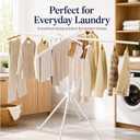 Clothes Drying Rack Foldable, 4-Legged Drying Rack Clothing Floor Standing, 3.4" x 3.4" x 30"