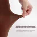 2 x Women's Tights 70D Soft Opaque Control Top High Waist Microfiber Pantyhose with Reinforced Toes (Black, XL)