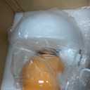 Small Mushroom Lamp,USB-Plug in Bedside Table Lamps with 3-Temperature LED Bulb Dimmable,Unique Cute Aesthetic Home Decor for Living Room,Bedroom, Modern Ceramic Base Glass Lamp(Orange)