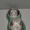 Epetslove Dog Bowls Double Dog Water and Food Bowls Stainless Steel Bowls with Non-Slip Resin Station, Pet Feeder Bowls for Puppy Medium Dogs Cats
