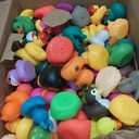 Liliiflora 60 Pack Rubber Ducks in Bulk, Random Assortment Mini Rubber Duckies, Bulk Party Favors for Kids, Bath Toys for Toddler, Suitable for Cruise Ship & Jeeps Ducking