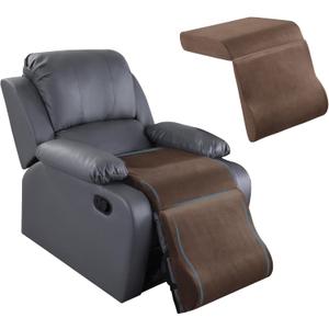 HOMBYS Foam Recliner Cushion with Leg Pillow for Elderly Large Square Seat Cushion Wave Shape Footrest Extender for Armchairs Couch, Thick & Supportive, Non-Slip Design (Coffee)