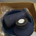 Arcadia Garden Products Fiberclay Bird Bath Outdoor Garden Decor, Antique Vintage Weather Resistant Water Bowl for Backyard and Patio and, 20-inch Tall, Blue