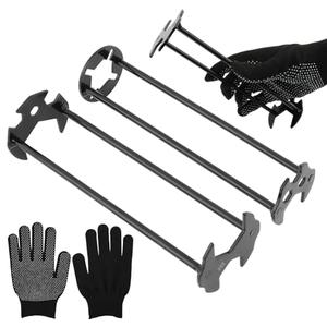 Zornaveli 2Pcs Multifunctional Basin Wrench Multifunctional Sink Faucet Tool with 7 Sizes, 360° Rotating Universal Plumber Wrench for Tight Spaces, Includes 1 Pair Gloves