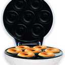 Courant Mini Donut Maker Machine for Holiday, Kid-Friendly, Breakfast or Snack, Desserts & More with Non-stick Surface, Makes 7 Doughnuts, White