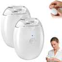 2 x 2Pcs Universal Automatic Fingernail Grinder,Portable Electric Nail Clipper,360 Silent Auto Fingernail Cutter and Polishing with LED Light and 3 Speeds for Whole Family